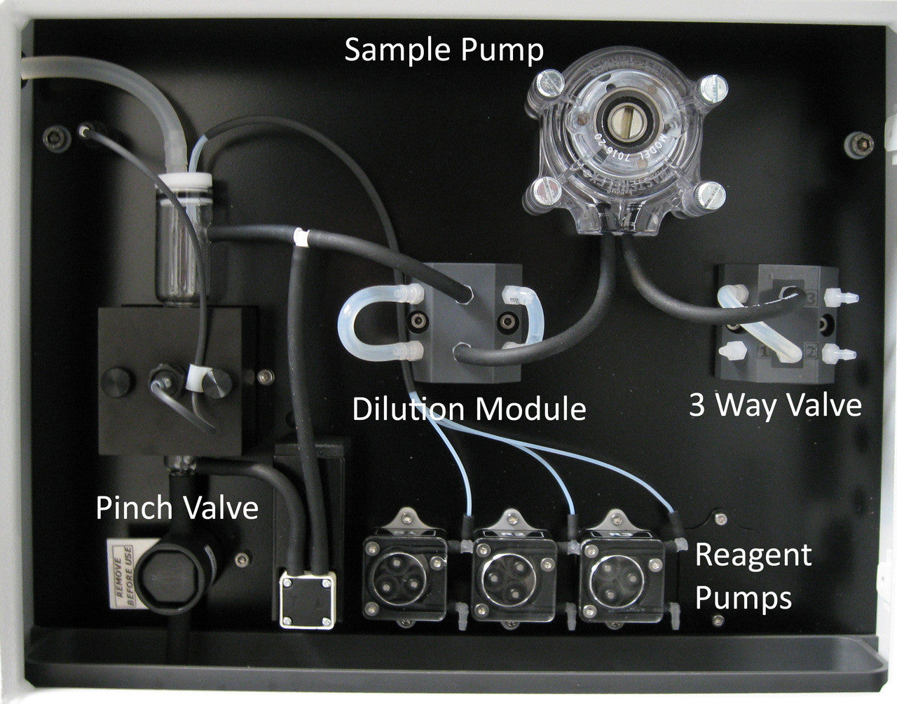 Liquids compartment with dilution module.