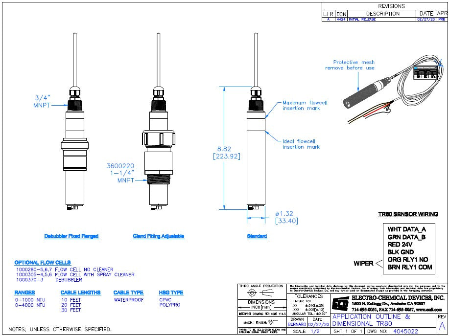 NEW Triton® TR80 Turbidity Suspended Solids Sensors