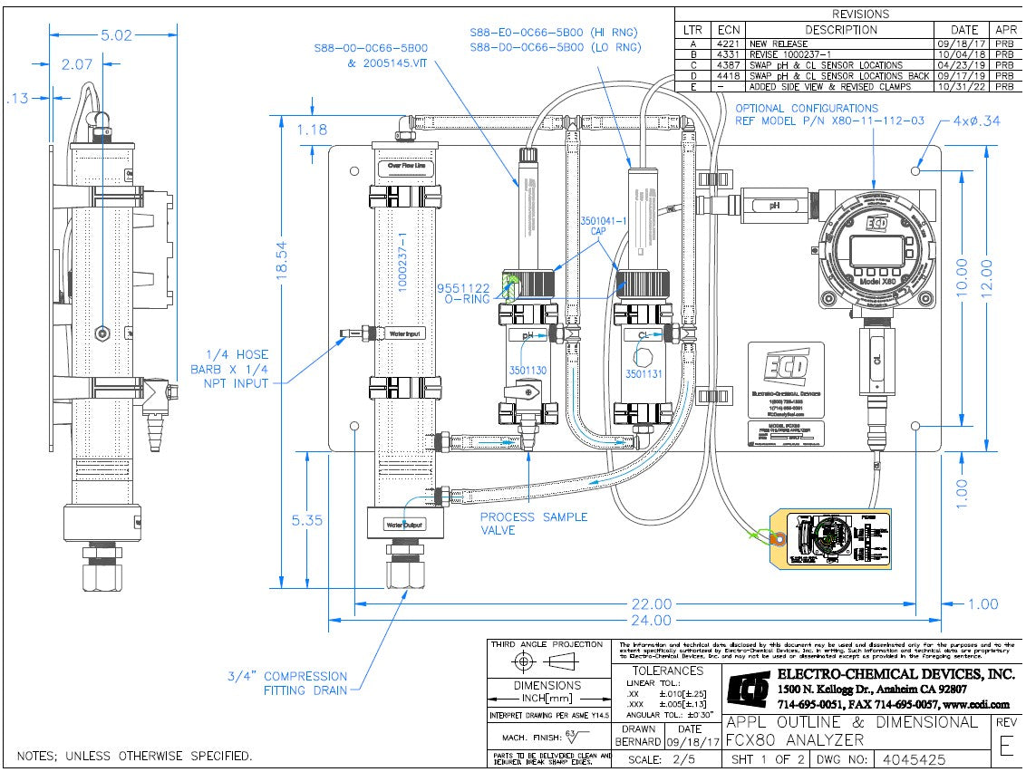 Free Chlorine Analyzer Haz. Area FCX80 - Reagentless