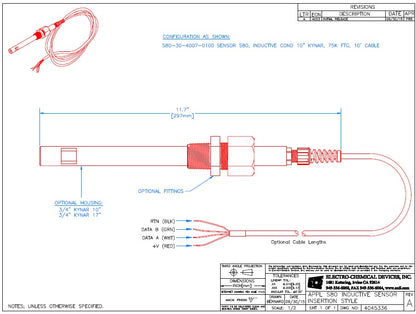 Inductive (Toroidal, Non-Contacting) Sensor S80; Range: 1mS-2S